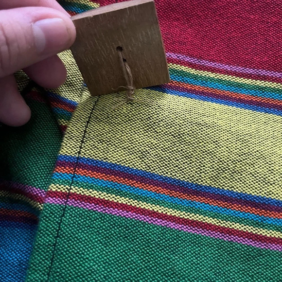 Vintage Norm Thompson Rainbow Striped Oversized Button Down Blazer/Jacket Large - Picture 5 of 7